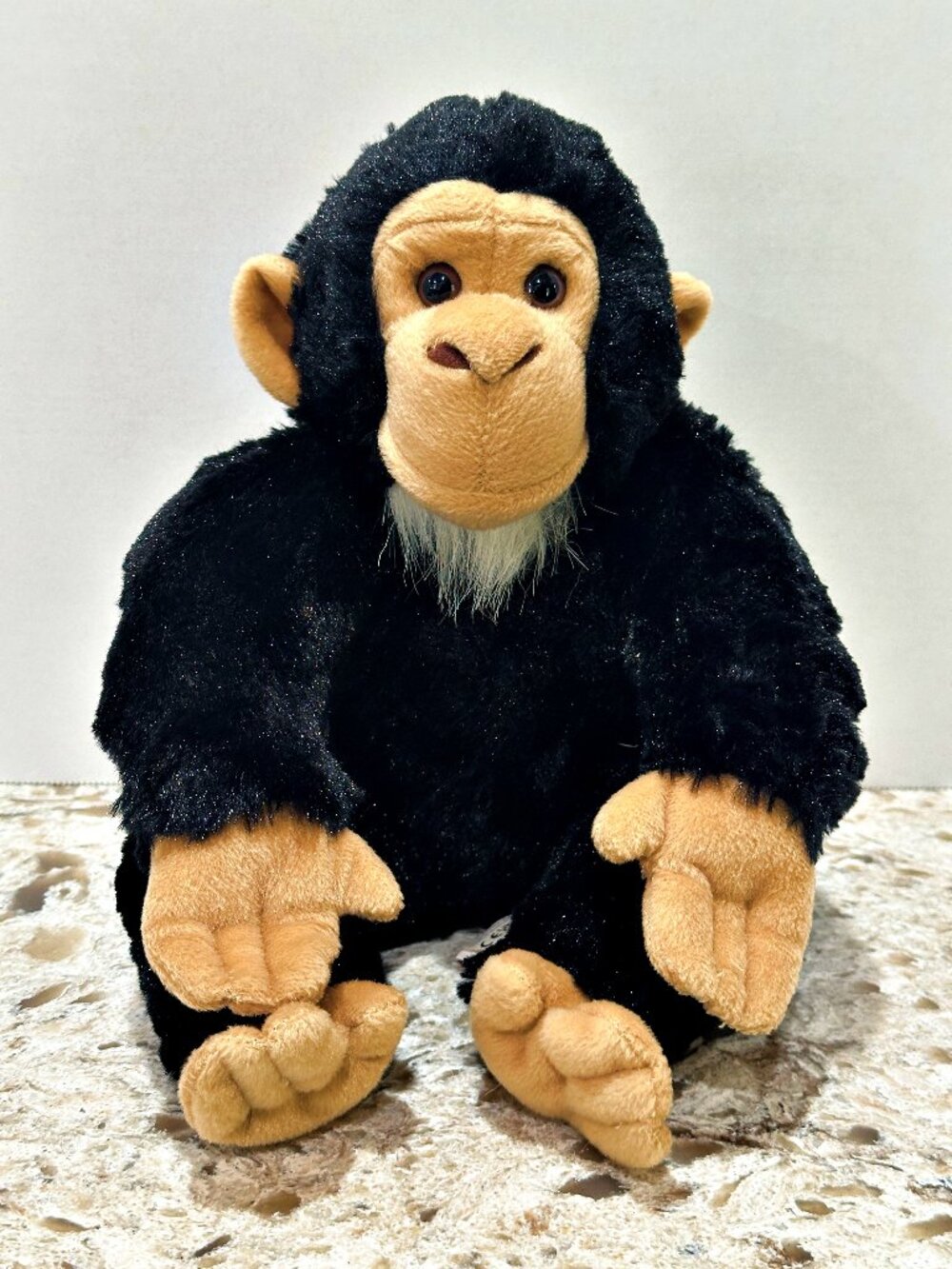Wild Republic Chimpanzee Plush 10" Black Tan Realistic Primate Stuffed Animal